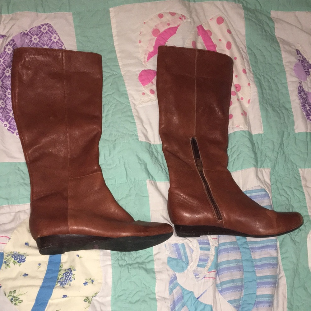 Leather upper balance indigo boots